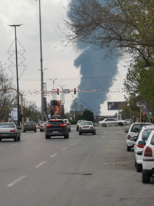 #مشهد عکس‌های دریافتی از ستون دود 'سمت فرودگاه مشهد پس از انفجارهای ساعت ۹