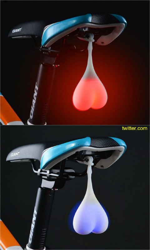 این یه #چراغ شبیه قلبه که وصل می‌کنی پشت #دوچرخه برای #دوچرخه‌سواری در شب😬آمازون