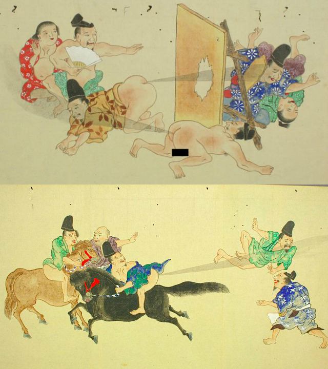 #ژاپنی ها چندصدسال سنت مسابقه #گوزیدن داشتند و خلق صدها اثر هنری از این صحنه‌ها و قهرمان ستایش می‌شده. یک هدف اعتراض به حکمرانی غربی‌ها بوده.SeifiFarnaz