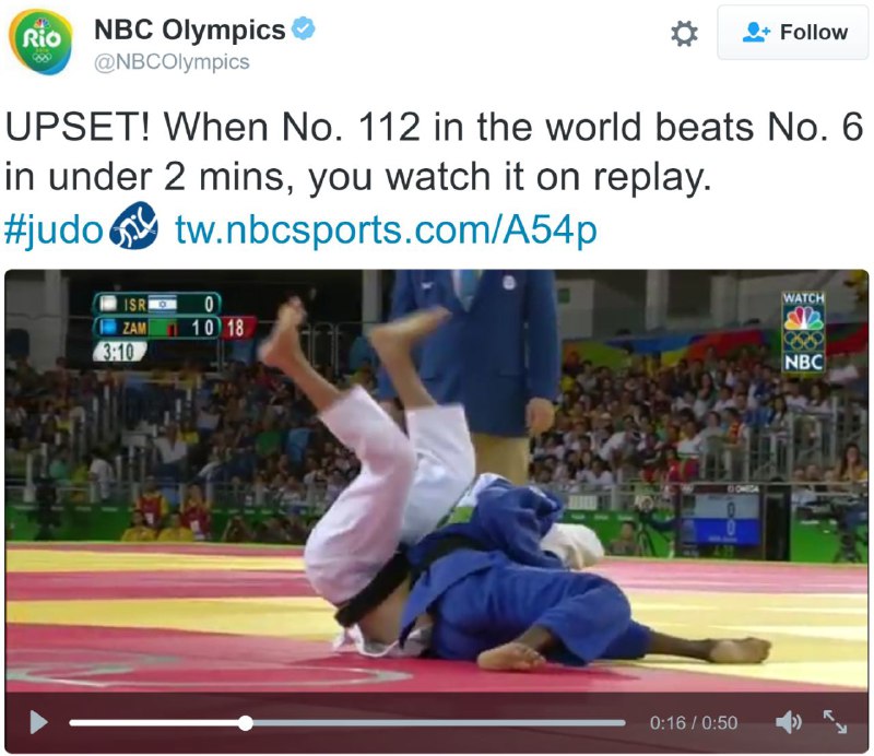 twitter.com/tarafdarealaves/status/762347629879631872اون اسرائیلیه که علیرضا خجسته به‌خاطرش نرفت #المپیک #ریو۲۰۱۶ دور اول به یه حریف ناشناخته زامبیایی باخت!📡 @VahidOnlineزیر ۲ دقیقه!👈 #علیرضاخجسته