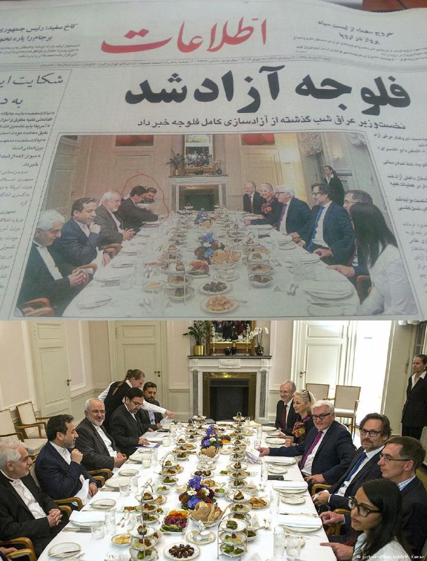 GhorbaniSadegh t.co/61QYq0Mx7x#سانسور پیشخدمت زنضیافت وزرای خارجه ایران و آلمانگویا منبع تصویر دستکاری‌شده خود وزارتخانه بوده@VahidOnlineعکس دوم دقیقا همون لحظه نیست ولی #دستکاری_عکس واضحه#زنان