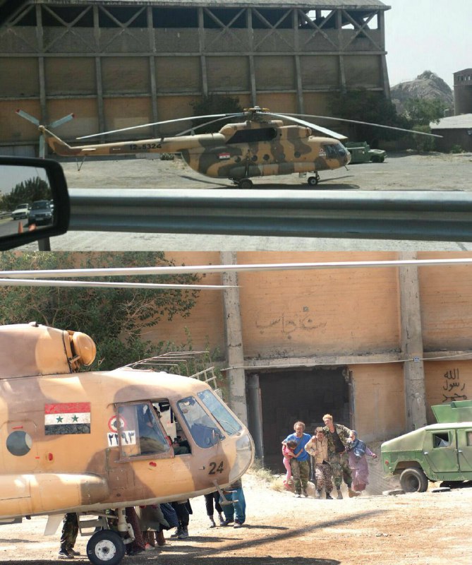 عکس #هلیکوپتر ی که برخی اون رو با #پرچم_سوریه در یکی از اتوبان‌های #تهران دیدند[بالایی] مربوط به #سریال_پایتخت ۵ است.Mahdiibakhtiari