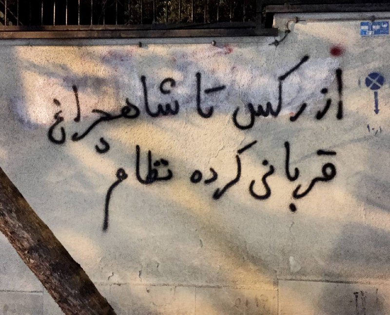«سیدعلی کم آورده به #شاهچراغ حمله آورده»«از رکس تا #شاهچراغ قربانی کرده نظام»«شاهچراغ را به داعش حواله داد ضحاک مار دوش بیت رهبری»«از رکس تا #شاهچراغ خودزنی کرده نظام»'از مجموعه #دیوارنویسی های قیطریه و قلهک #تهران'Vahid📡 @VahidOnline«سیدعلی کم آورده به #شاهچراغ حمله آورده»«از رکس تا #شاهچراغ قربانی کرده نظام»«شاهچراغ را به داعش حواله داد ضحاک مار دوش بیت رهبری»«از رکس تا #شاهچراغ خودزنی کرده نظام»'از مجموعه #دیوارنویسی های قیطریه و قلهک #تهران'Vahid📡 @VahidOnline