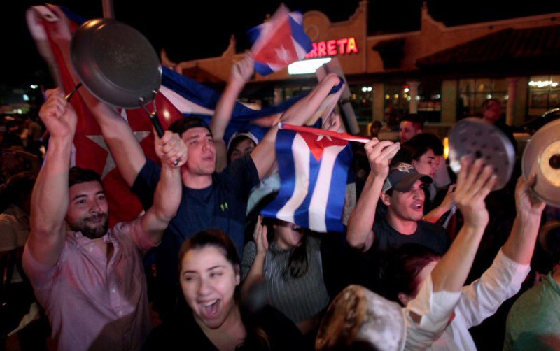 شادمانی #کوبا یی‌های مقیم #میامی #فلوریدا از مرگ #فیدل_کاستروSattarSaeedi