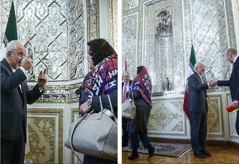 خواهرم حجابت!!حاشیه دیدار محمدجواد #ظریف با معاون وزیر امور خارجه #انگلیس... shirafkan82