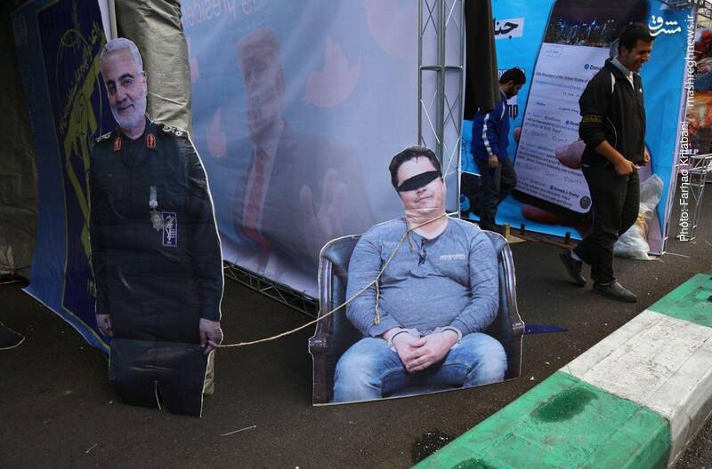 ماکت #روح‌الله_زم و #قاسم_سلیمانی در مراسم #۱۳آبان khabaronlinee📡 @VahidOnline