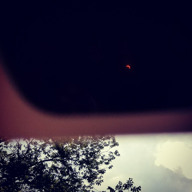 اینجایی که من هستم خورشید کامل نگرفت. این حداکثر چیزی بود که دیدم. instagram.com/p/BYEQ2cADRIet.co/tfiBi5SZRn#خورشیدگرفتگی📡 @VahidOnline