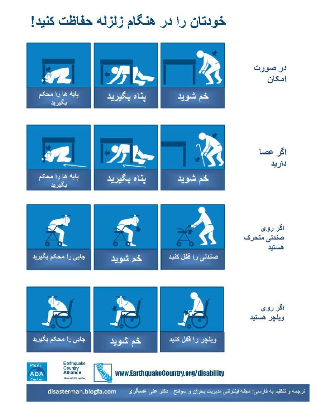🏃🏻 در هنگام وقوع #زلزله به این نکات #ایمنی توجه کنید!FarshadPix