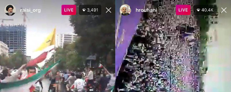 پخش همزمان همایش انتخاباتی #روحانی و #رییسی به صورت زنده از #اینستاگرام VaghayeDaily