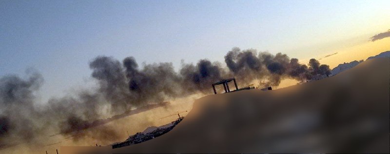 تصاویر دریافتی از دود 'حمله  ۱۸