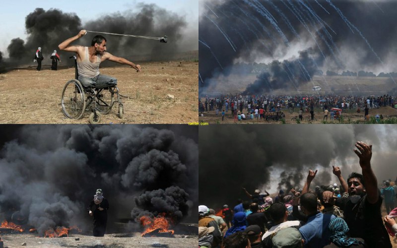 خشم #غزه در هفتاد سالگی #اسرائیلهمزمان با بازگشایی #سفارت_آمریکا در بیت‌المقدس#Israel70 SattarSaeedi