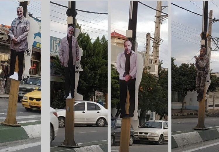 هنر #شهرداری #امیرکلا در #مازندرانnaghaviannهر تیر چراغ برق یک بسیجیrahe_fardaگویی بر دکل‌ها به دار آویخته شده‌اند.HekmatKhosravanاین بیشتر شبیه به صلیب کشیدنهcharcoal2020در ادامه‌ی درک بالای مسئولین ج. ا از زیبایی‌شناسی!Veganwolf08📡 @VahidOnline