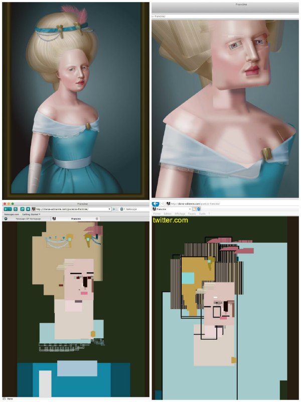 «فرانسین» زیبارو که با #css و #html خلق شده،در نسخه‌های قدیمی‌تر مرورگرهای مختلف اینطوری دیده میشه 