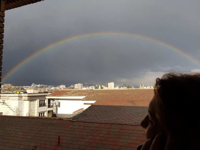 روز آخر سال ۹۸ این #رنگین_کمان زیبا حالمون رو عوض کرد 😍💙تنها انرژی مثبت سال ۹۸ ما 😑 Ahmad01359آسمان تهران، هم اکنون#رنگین‌کمان AzadeMokhtariرنگین کمان تو آسمان ،اولین باره میبینم😍ztavakkoliاعتراف می‌کنم که به وجد اومدم از این رنگین کمون 