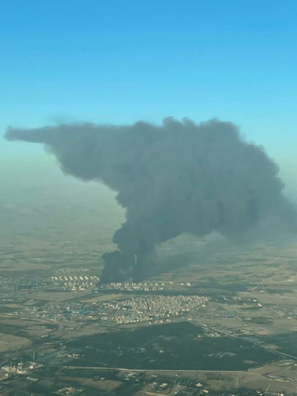 تصویر دریافتی از #آتش‌سوزی #پالایشگاه_تهرانVahid📡 @VahidOnline