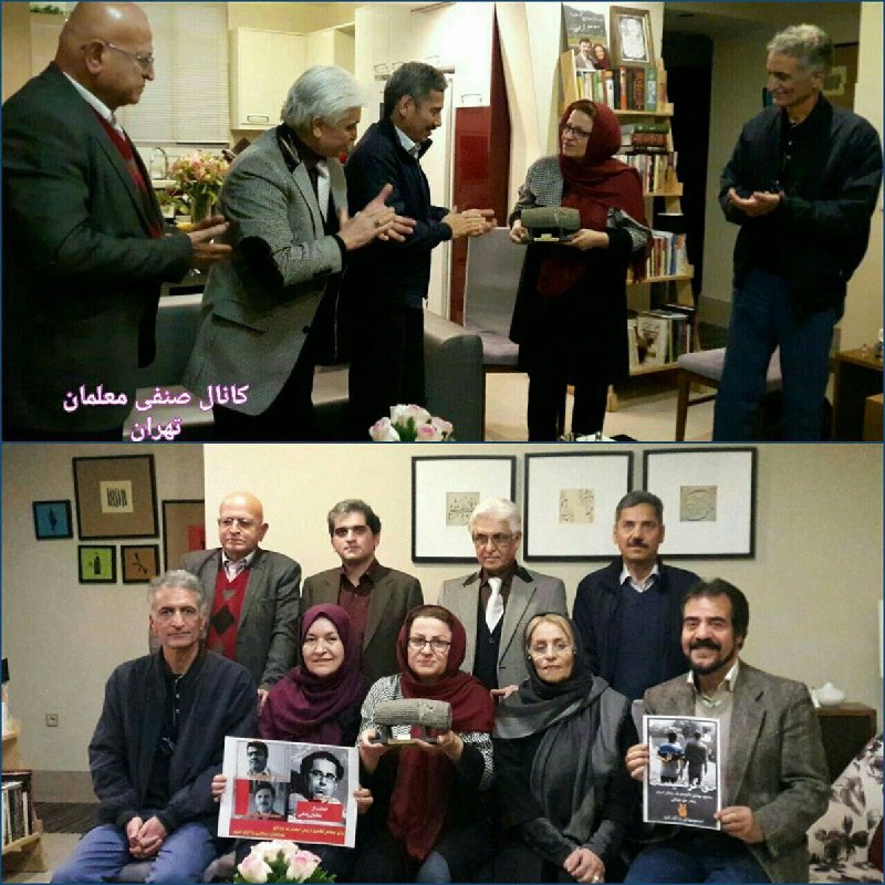 #روز_جهانی_حقوق_بشرعبدالفتاح سلطانی و  سیف‌زاده اعضای هیات مدیره‌ی #کانون_مدافعان_حقوق_بشر جایزه #حقوق_بشر سال۹۷ این نهاد مدنی را به معلم دربند #محمود_بهشتی لنگرودی عضو هیئت مدیره و سخنگوی #کانون_صنفی_معلمان اهدا کردند. AhmadMedadi📡 @VahidOnline