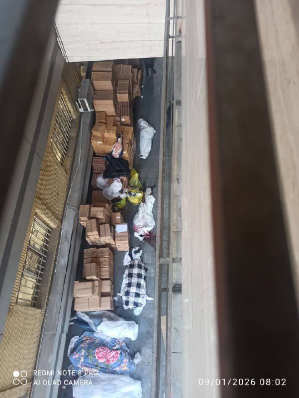 ⚠️ تصاویر منتشر شده با شرح 'پیکرهای بی‌جان در #بیمارستان_الغدیر #تهران، صبح جمعه ۱۹ دی'Vahidویدیویی که قبلا از این مکان منتشر کرده بودم