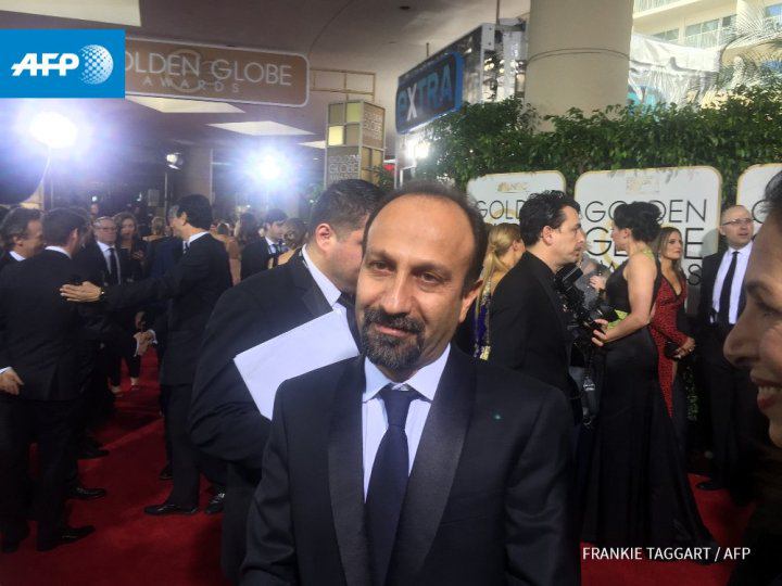 اصغر #فرهادی روی فرش قرمز #گلدن_گلوب ۲۰۱۷#GoldenGlobesicinema_ir