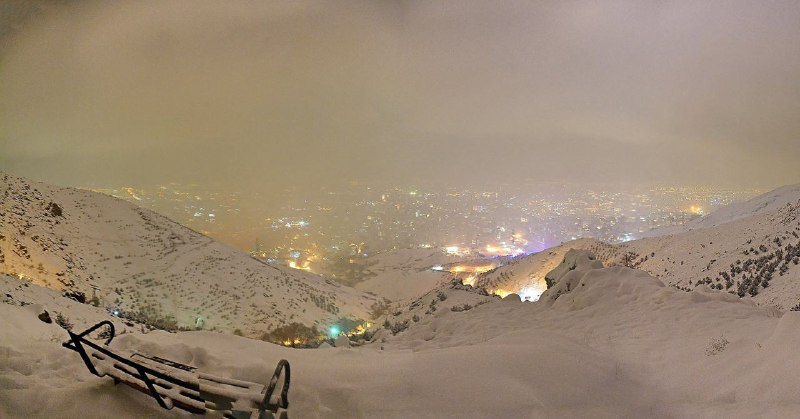 نمای #برفی #تهران، دیشبhadinik