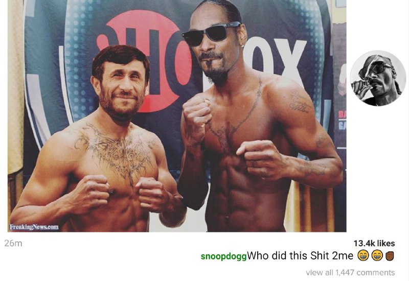 در اکانت #اسنوپ_داگ دیده شد#احمدی‌نژادt.co/mFZPYRO1O4📡 @VahidOnline