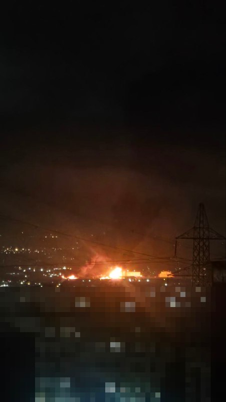 'لحظه انفجار و شعله‌های آتش‌سوزی حملات به غرب #تهران'تصاویر دریافتی