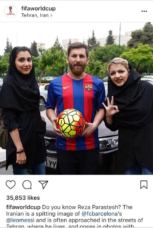 حالا این وسط عکس #مسی_ایرانی تو پیج رسمی #فیفا رو دیدید  ؟😂😂😂 imbishour