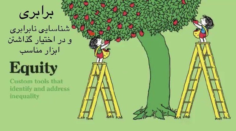 تصویر خیلی ساده برای فهم تفاوت نابرابری، برابری و عدالت و مسئله دسترسی به ابزارها و فرصت‌ها mimnoonآپدیت