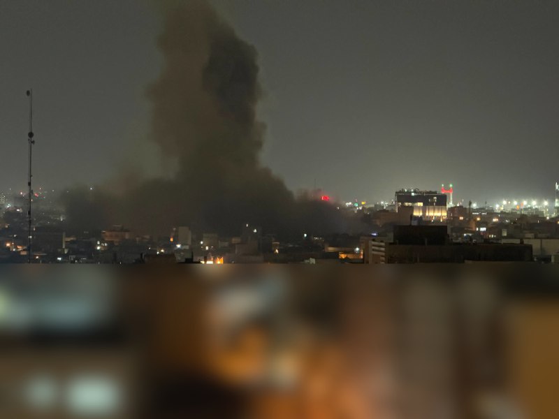 دود انفجار حمله 'حدود ساعت ۱