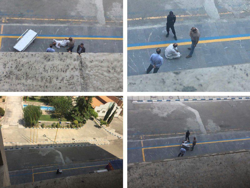 تصاویری از مهدی #خزعلی در حیاط بیمارسان بقیه‌الله که دادمیزد