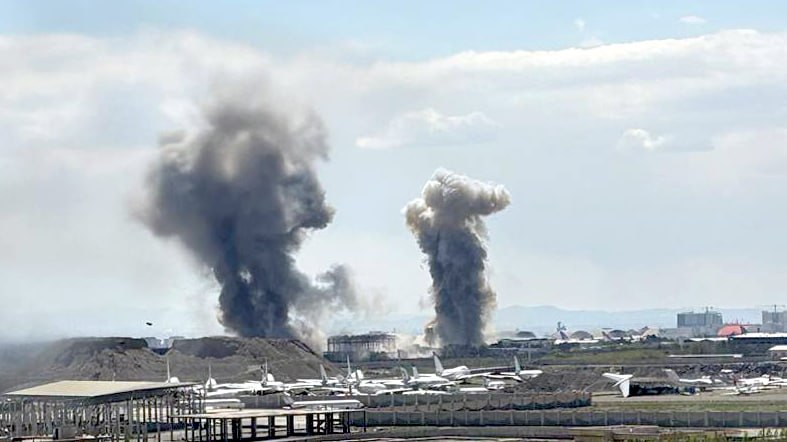 'بمباران صنایع هوایی کنار فرودگاه مهرآباد #تهران در حمله ساعت ۱۳