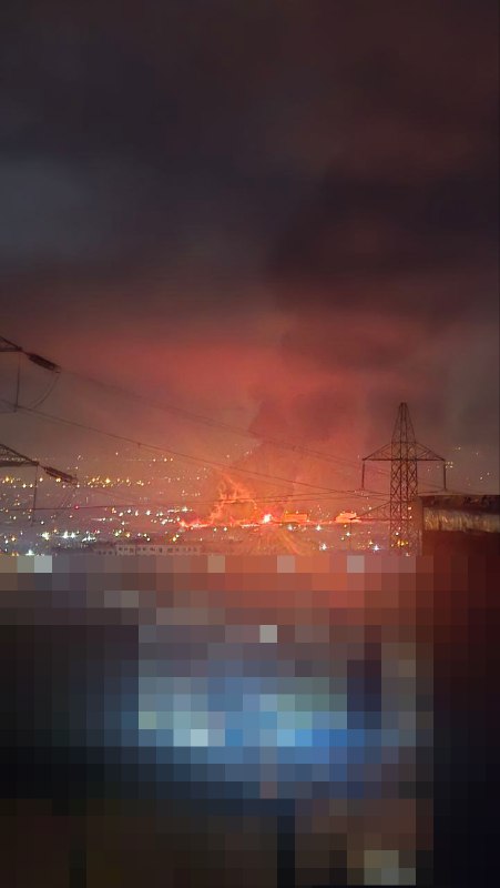 'لحظه انفجار و شعله‌های آتش‌سوزی حملات به غرب #تهران'تصاویر دریافتی