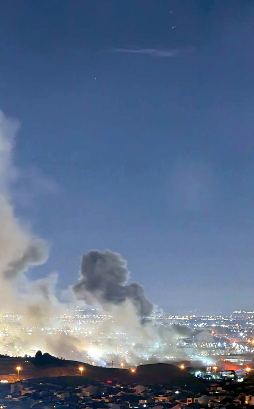 'تصاویر دریافتی از دود انفجارهای غرب #تهران در حمله ۲