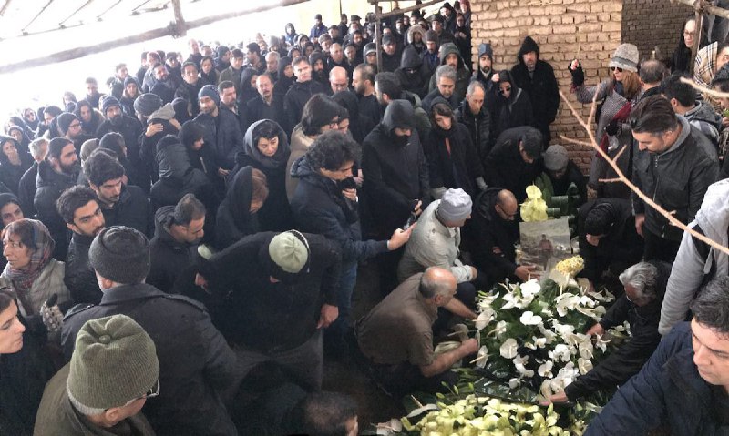 مراسم تدفین اقای #کاووس_سیدامامی naderishermineh