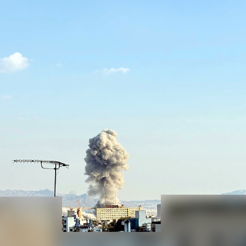 تصاویر دریافتی از 'دود انفجارهای حمله ساعت ۱۷