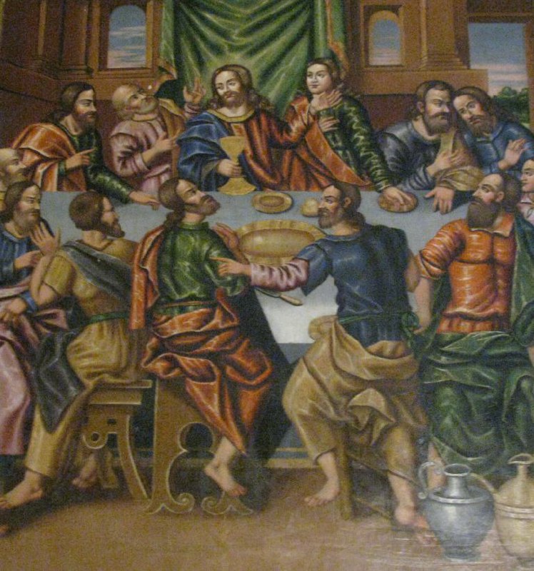 یک نسخه دو طرف میز هم روی دیوار #کلیسا ی #وانک #اصفهان ه#دیوارنگاره #شام_آخر  vhdo.nl/2eD4ERa📡 @VahidOnline