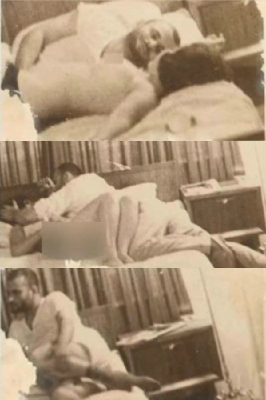 تصاویری که به گفته #شجونی توسط #ساواک مونتاژ شده‌اند تا او را با یک زن روسپی نشان دهند. این نسخه از تصاویر پریشب در یک برنامه در تلویزیون #صدای_آمریکا پخش شده‌اند. برنامه مهدی #فلاحتی.📡 @VahidOnline