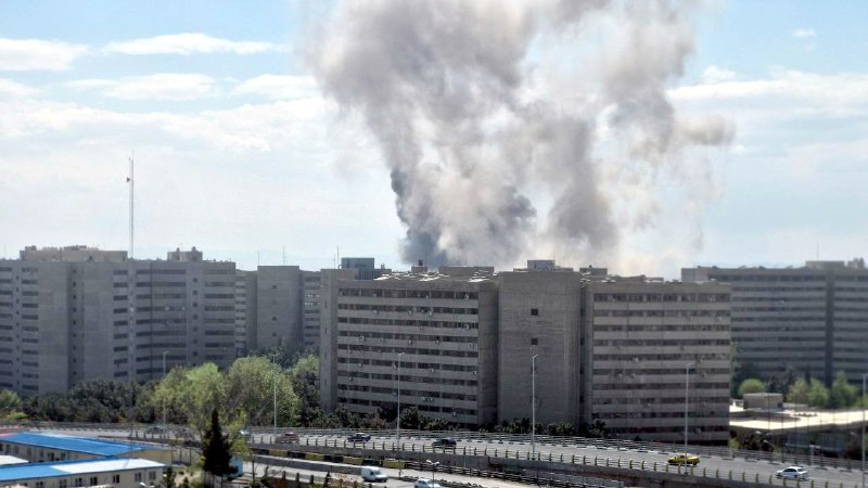 'بمباران صنایع هوایی کنار فرودگاه مهرآباد #تهران در حمله ساعت ۱۳