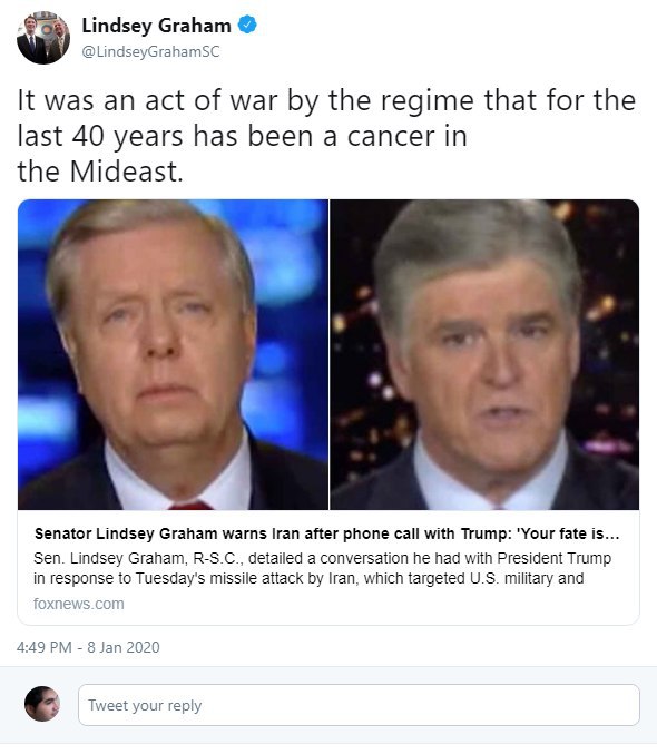 LindseyGrahamSCلیندزی گراهام، سناتور جمهوری‌خواه