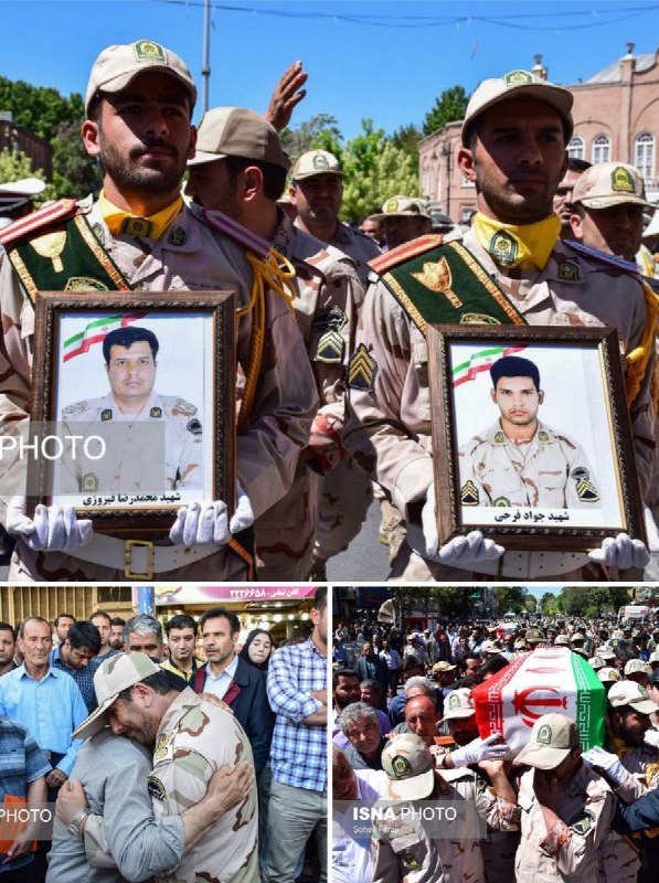 تشییع پیکر دو #مرزبان کشور در #ارومیهعکس