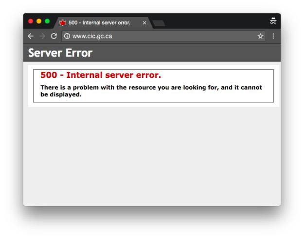 سایت اداره #مهاجرت #کانادا از کار افتادبسیاری از چهرههای نامدار گفته بودند اگر ترامپ رئیس‌جمهور شود، به کانادا میروندtwitter.com/bbcpersian/status/796207696466812928📡 @VahidOnline#Election2016