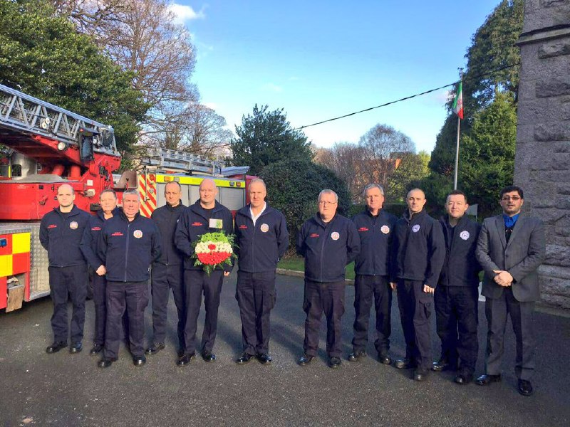 ادای احترام آتش‌نشانان #ایرلند ی به قهرمانان #پلاسکوtousheh