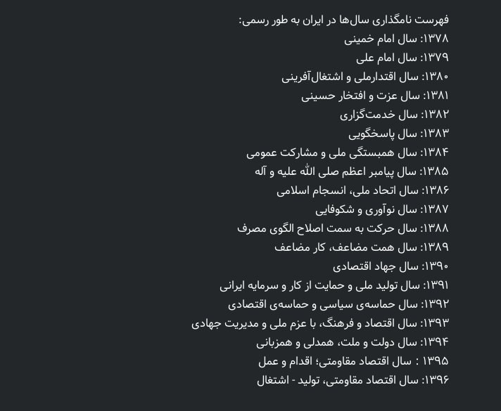 این لیست نامگذاری سال‌ها برای خودم جالب بود؛ گفتم برای شما هم توییت کنم.kevinmiston