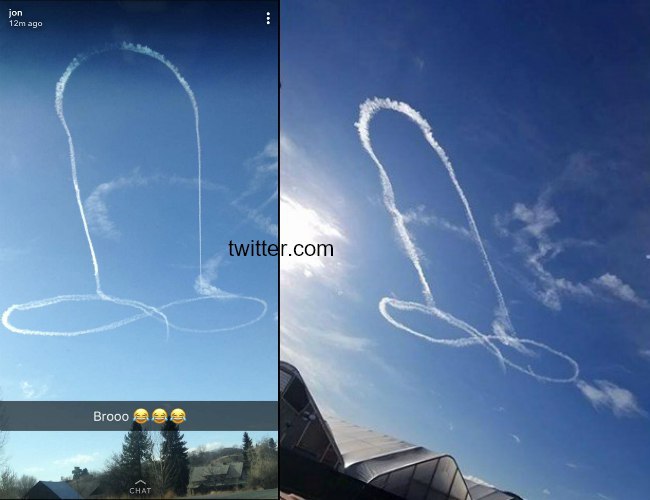 یک #خلبان این تصویر از #آلت_تناسلی مردانه رو توی آسمون کشید، نیروی دریایی ایالات متحده آمریکا مجبور به عذرخواهی شد.NarimanGharib