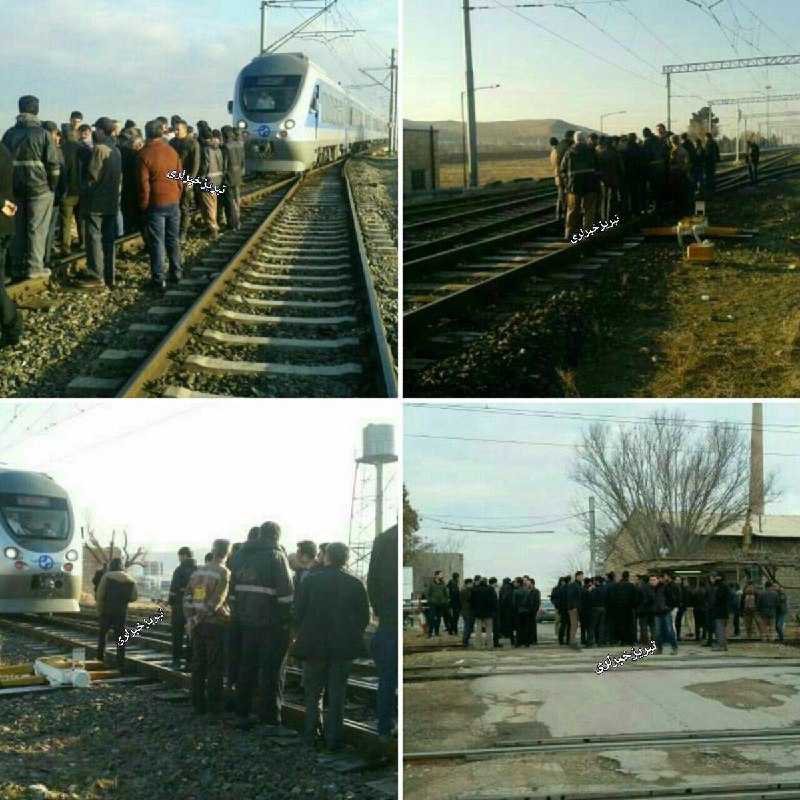 حدود ۱۰۰ تن از #کارگران پیمانکاری راه‌آهن در #تبریز روز سه‌شنبه خط ‌آهن را مسدود کردند.این اقدام در اعتراض به پرداخت نشدن چهار ماه #دستمزد و عیدی انجام شد.Roozbeh1963 - nikimahjoub📡 @VahidOnline