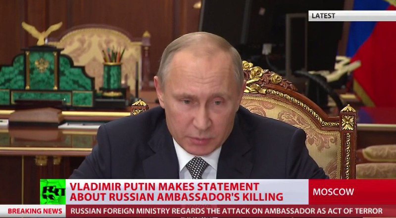 ولادمیر #پوتین پس از ترور #سفیرروسیه در #ترکیه