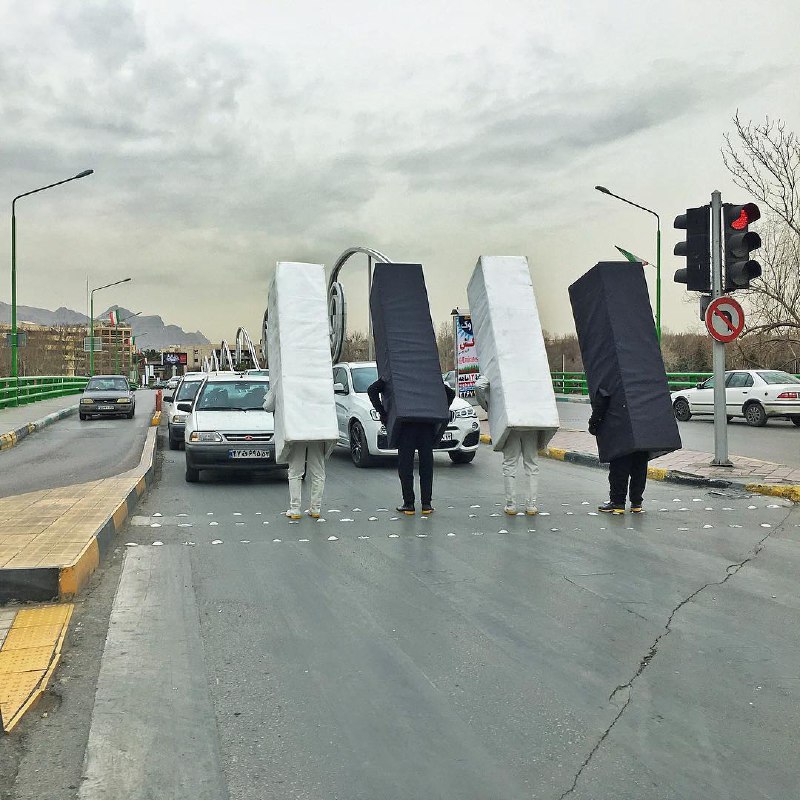 #پرفورمنس‌ آموزش رعایت قوانین #خط_عابر پیاده در #اصفهانJalalSamiee