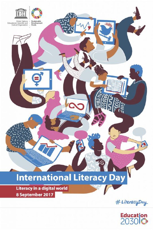 امروز #روزجهانی #سوادآموزی است.شعار امسال #یونسکو جالبه