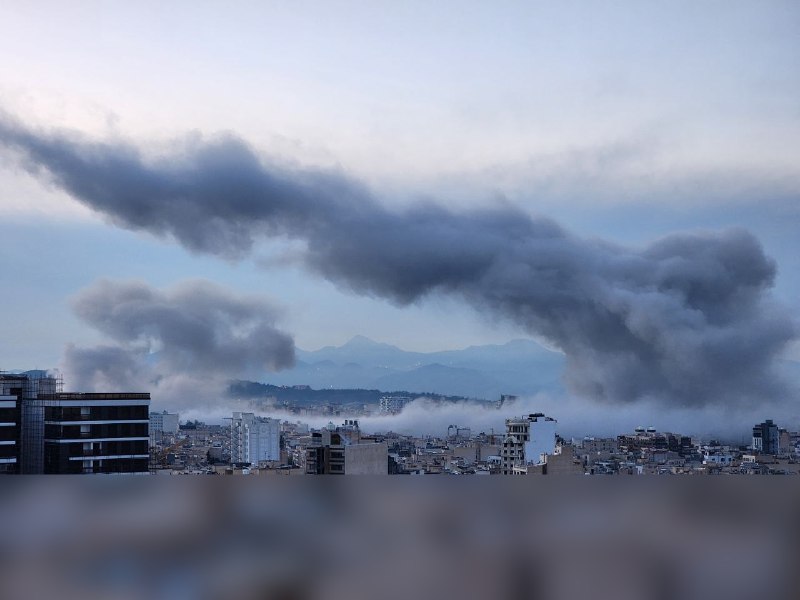 'دود انفجارهای حمله ۵