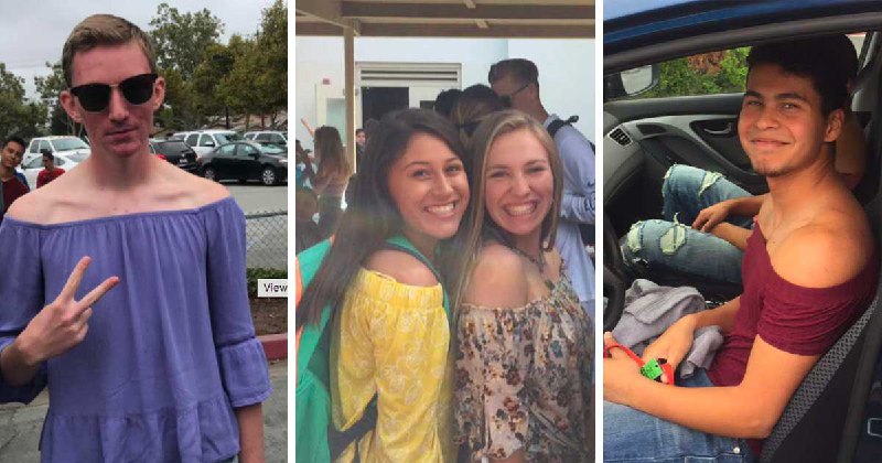 مدیر مدرسه دخترها رو برای مشخص بودن شونه‌هاشون فرستاده خونه، پسرها برای دفاع از حق آزادی #پوشش دخترها لباس مشابه پوشیدند. عین قضیه #استادیوم 