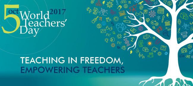 #روزجهانی_معلم بر آموزگاران و فعالان عرصه آموزش مبارک بادشعار امسال #یونسکو